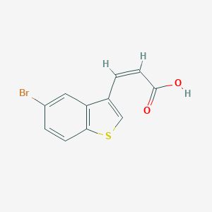 molecular formula C11H7BrO2S B370919 3-(5-Bromo-1-benzothien-3-yl)acrylic acid 