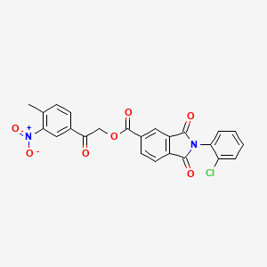 2-(4-methyl-3-nitrophenyl)-2-oxoethyl 2-(2-chlorophenyl)-1,3-dioxo-2,3-dihydro-1H-isoindole-5-carboxylate