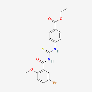 Ethyl 4-({[(5-bromo-2-methoxyphenyl)carbonyl]carbamothioyl}amino)benzoate