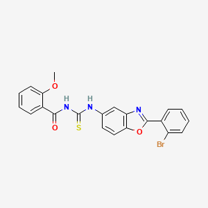 N-{[2-(2-bromophenyl)-1,3-benzoxazol-5-yl]carbamothioyl}-2-methoxybenzamide