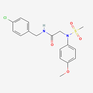 molecular formula C17H19ClN2O4S B3709228 N~1~-(4-chlorobenzyl)-N~2~-(4-methoxyphenyl)-N~2~-(methylsulfonyl)glycinamide 