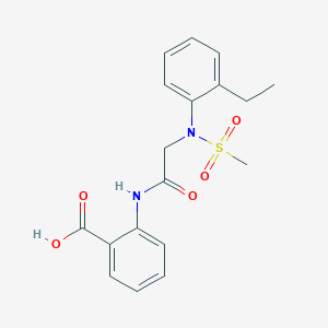 2-[[2-(2-ethyl-N-methylsulfonylanilino)acetyl]amino]benzoic acid