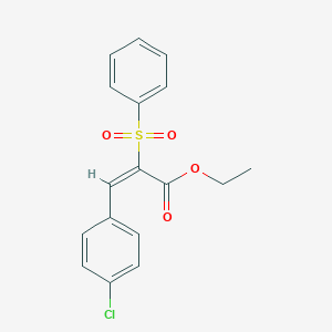 molecular formula C17H15ClO4S B370925 Ethyl 3-(4-chlorophenyl)-2-(phenylsulfonyl)acrylate 