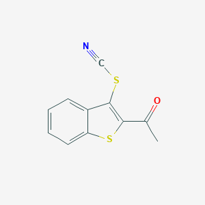 molecular formula C11H7NOS2 B370928 2-Acetyl-1-benzothien-3-yl thiocyanate 