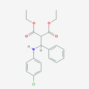 molecular formula C20H22ClNO4 B370929 Diethyl 2-[(4-chloroanilino)(phenyl)methyl]malonate 