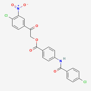 2-(4-chloro-3-nitrophenyl)-2-oxoethyl 4-[(4-chlorobenzoyl)amino]benzoate