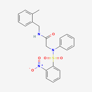 N~1~-(2-methylbenzyl)-N~2~-[(2-nitrophenyl)sulfonyl]-N~2~-phenylglycinamide