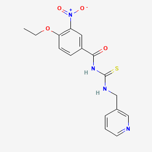 molecular formula C16H16N4O4S B3709341 3-(4-ETHOXY-3-NITROBENZOYL)-1-(PYRIDIN-3-YLMETHYL)THIOUREA 