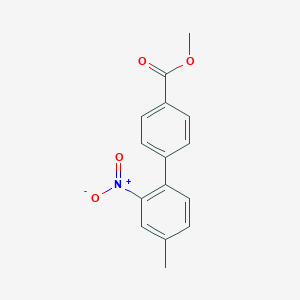 molecular formula C15H13NO4 B370935 Methyl 2'-nitro-4'-methyl[1,1'-biphenyl]-4-carboxylate 