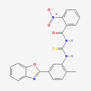 N-{[5-(1,3-benzoxazol-2-yl)-2-methylphenyl]carbamothioyl}-2-nitrobenzamide