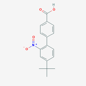 molecular formula C17H17NO4 B370937 4'-Tert-butyl-2'-nitro[1,1'-biphenyl]-4-carboxylic acid 