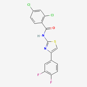 2,4-dichloro-N-[4-(3,4-difluorophenyl)-1,3-thiazol-2-yl]benzamide