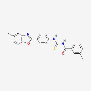 3-methyl-N-({[4-(5-methyl-1,3-benzoxazol-2-yl)phenyl]amino}carbonothioyl)benzamide