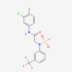 N-(3-chloro-4-methylphenyl)-2-[N-methylsulfonyl-3-(trifluoromethyl)anilino]acetamide