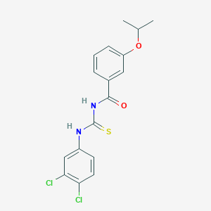 molecular formula C17H16Cl2N2O2S B3709427 N-[(3,4-dichlorophenyl)carbamothioyl]-3-(propan-2-yloxy)benzamide 