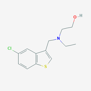 molecular formula C13H16ClNOS B370943 2-[[(5-Chloro-1-benzothien-3-yl)methyl](ethyl)amino]ethanol 