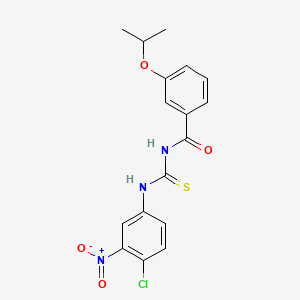 molecular formula C17H16ClN3O4S B3709436 N-[(4-chloro-3-nitrophenyl)carbamothioyl]-3-(propan-2-yloxy)benzamide 