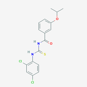 molecular formula C17H16Cl2N2O2S B3709440 N-[(2,4-dichlorophenyl)carbamothioyl]-3-(propan-2-yloxy)benzamide 