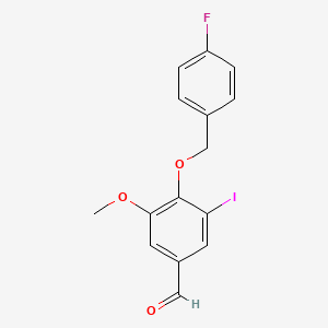 4-[(4-Fluorophenyl)methoxy]-3-iodo-5-methoxybenzaldehyde