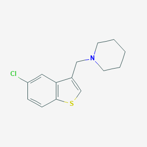 molecular formula C14H16ClNS B370951 1-[(5-Chloro-1-benzothiophen-3-yl)methyl]piperidine 