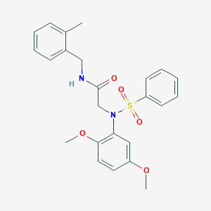 N~2~-(2,5-dimethoxyphenyl)-N~1~-(2-methylbenzyl)-N~2~-(phenylsulfonyl)glycinamide