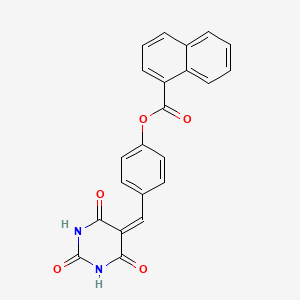 [4-[(2,4,6-Trioxo-1,3-diazinan-5-ylidene)methyl]phenyl] naphthalene-1-carboxylate