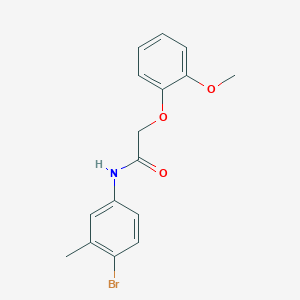 molecular formula C16H16BrNO3 B3709545 N-(4-bromo-3-methylphenyl)-2-(2-methoxyphenoxy)acetamide 