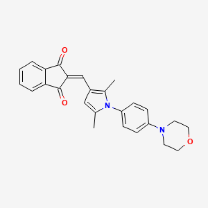 2-({2,5-DIMETHYL-1-[4-(MORPHOLIN-4-YL)PHENYL]-1H-PYRROL-3-YL}METHYLIDENE)-2,3-DIHYDRO-1H-INDENE-1,3-DIONE