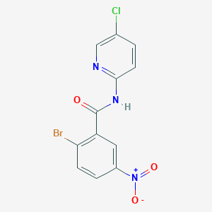 molecular formula C12H7BrClN3O3 B3709555 2-bromo-N-(5-chloropyridin-2-yl)-5-nitrobenzamide 