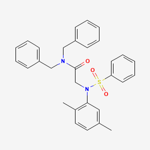 2-[N-(benzenesulfonyl)-2,5-dimethylanilino]-N,N-dibenzylacetamide