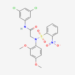 N-(3,5-dichlorophenyl)-2-(2,4-dimethoxy-N-(2-nitrophenyl)sulfonylanilino)acetamide