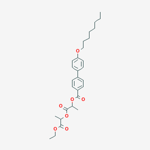 molecular formula C29H38O7 B370960 [1-(1-Ethoxy-1-oxopropan-2-yl)oxy-1-oxopropan-2-yl] 4-(4-octoxyphenyl)benzoate 