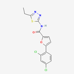 molecular formula C15H11Cl2N3O2S B3709620 5-(2,4-dichlorophenyl)-N-(5-ethyl-1,3,4-thiadiazol-2-yl)furan-2-carboxamide 