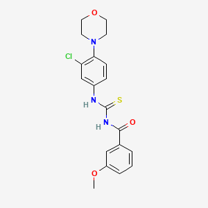 molecular formula C19H20ClN3O3S B3709635 N-{[3-chloro-4-(morpholin-4-yl)phenyl]carbamothioyl}-3-methoxybenzamide 