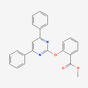 molecular formula C24H18N2O3 B3709636 Methyl 2-(4,6-diphenylpyrimidin-2-yl)oxybenzoate 