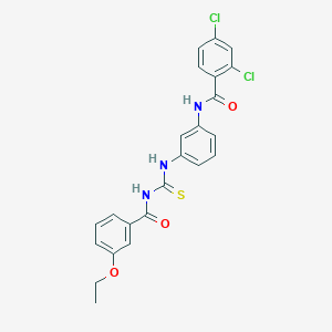 2,4-dichloro-N-[3-({[(3-ethoxyphenyl)carbonyl]carbamothioyl}amino)phenyl]benzamide