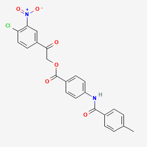 2-(4-CHLORO-3-NITROPHENYL)-2-OXOETHYL 4-(4-METHYLBENZAMIDO)BENZOATE