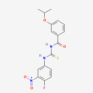 N-[(4-fluoro-3-nitrophenyl)carbamothioyl]-3-(propan-2-yloxy)benzamide