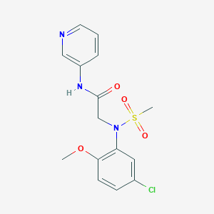 N~2~-(5-chloro-2-methoxyphenyl)-N~2~-(methylsulfonyl)-N~1~-3-pyridinylglycinamide