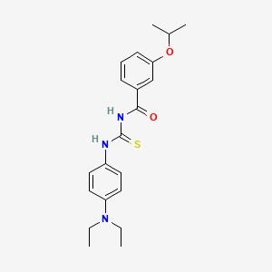 molecular formula C21H27N3O2S B3709700 N-[[4-(diethylamino)phenyl]carbamothioyl]-3-propan-2-yloxybenzamide 