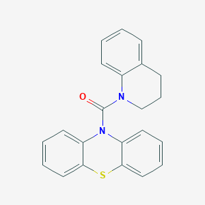 molecular formula C22H18N2OS B3709738 10-(1,2,3,4-TETRAHYDROQUINOLINE-1-CARBONYL)-10H-PHENOTHIAZINE 