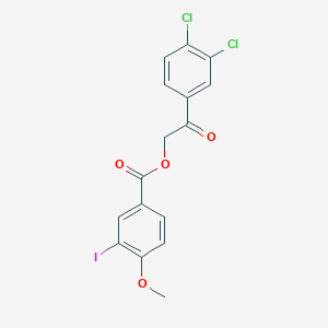 2-(3,4-dichlorophenyl)-2-oxoethyl 3-iodo-4-methoxybenzoate