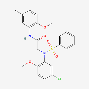 N~2~-(5-chloro-2-methoxyphenyl)-N~1~-(2-methoxy-5-methylphenyl)-N~2~-(phenylsulfonyl)glycinamide