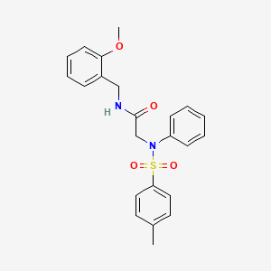 molecular formula C23H24N2O4S B3709770 N-[(2-methoxyphenyl)methyl]-2-(N-(4-methylphenyl)sulfonylanilino)acetamide 