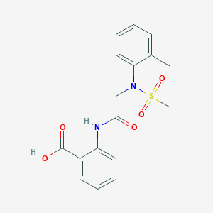 2-{[N-(2-methylphenyl)-N-(methylsulfonyl)glycyl]amino}benzoic acid