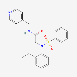 N~2~-(2-ethylphenyl)-N~2~-(phenylsulfonyl)-N~1~-(4-pyridinylmethyl)glycinamide