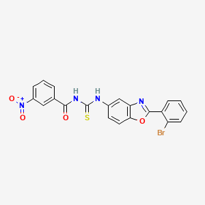 N-[[2-(2-bromophenyl)-1,3-benzoxazol-5-yl]carbamothioyl]-3-nitrobenzamide