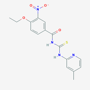 4-ethoxy-N-{[(4-methyl-2-pyridinyl)amino]carbonothioyl}-3-nitrobenzamide