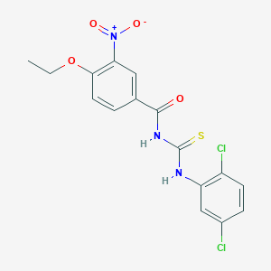 molecular formula C16H13Cl2N3O4S B3709849 N-[(2,5-dichlorophenyl)carbamothioyl]-4-ethoxy-3-nitrobenzamide 