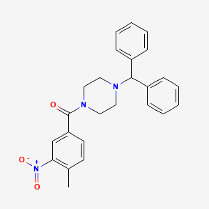 1-(diphenylmethyl)-4-(4-methyl-3-nitrobenzoyl)piperazine